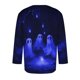 thumbnail image 4 of Camisas de Manga Larga para Hombres Imprimir Casual Cuello Redondo Blusa de Manga Corta, Camisas de Lino para Hombres, 4 of 4