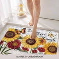 thumbnail image 3 of Sunflower Gray Check Door Mat&nbsp;Indoor Outdoor Entrance, Non Slip Rug for Kitchen Bathroom Entryway Rug, Farmhouse Flowers Butterfly Washable Doormat Floor Mat for Office Home Decor 24x36 Inch, 3 of 8