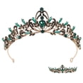 thumbnail image 6 of WEAVILUX Crowns Headband Rhinestone Tiara Crown Zinc Alloy 1Pcs, 6 of 8