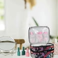 thumbnail image 2 of The essential oil carrier bag can hold more than 30 nail gels. Multiple pockets for lip polish. Nail polish organizer (blue)., 2 of 4