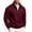 Wine, variant on FENGYOU Mens Casual Quarter Zip Sweatshirt Fleece Lined Thick Pullover Stand Collar Long Sleeve Regular Fit Solid Top Army Green L