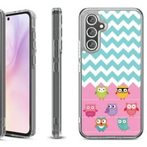 Shockproof Protective Phone Case for Samsung Galaxy A26 5G, by OneToughShield - Chevron/Teal/Owl