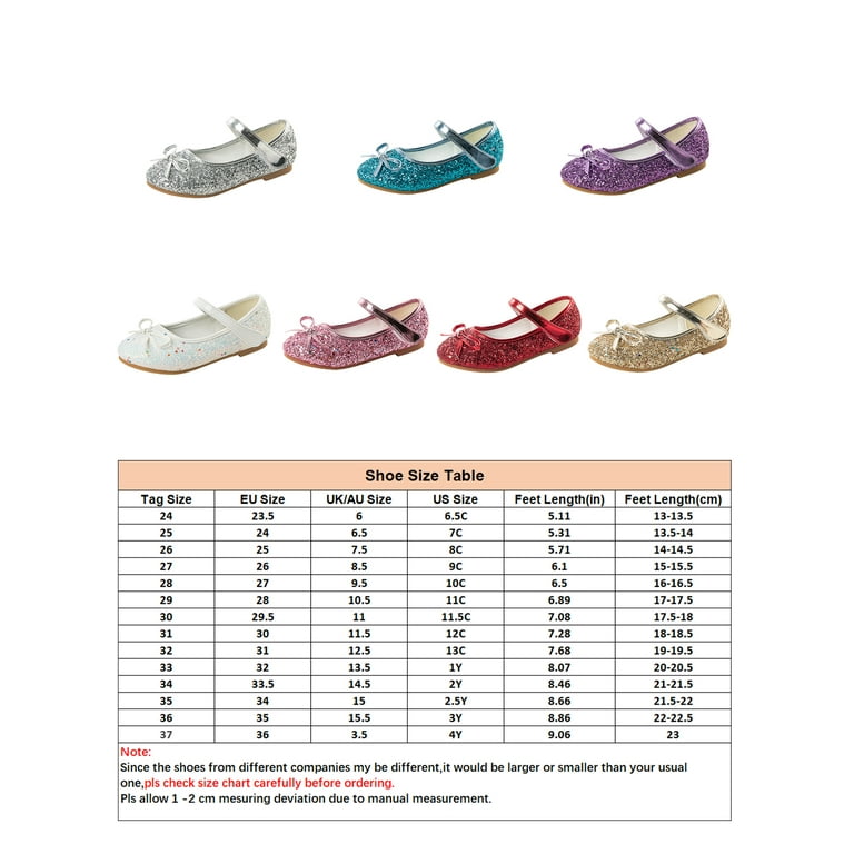 Ymiytan Kids Cute Princess Flats Wedding Breathable Glitter Dress Shoes Girls Comfort Mary Jane Shoes Purple 1Y