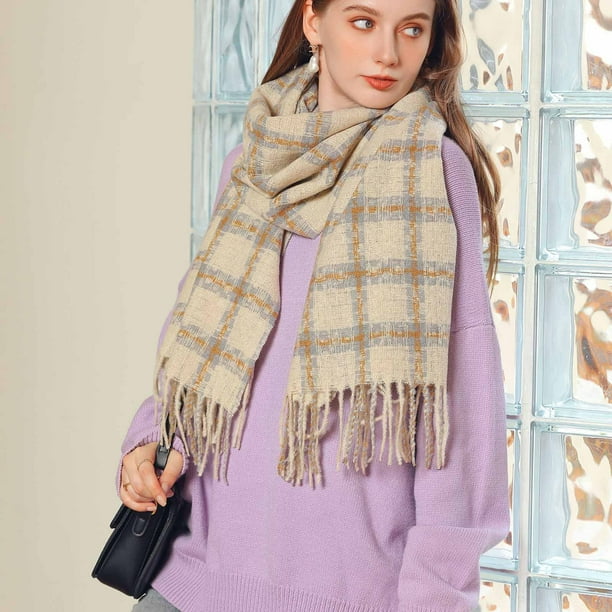 Scarves clearance,zanvin Color plaid scarf autumn and winter fashion