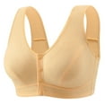 thumbnail image 2 of Diufon Snap Front Bras for Women Solid Color Breathable Full Coverage No Underwire Bras, 2 of 7