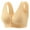 Beige, variant on Fouhkni Front Closure Bras for Older Women Plus Size Wireless Comfy Bras Seniors Full Support Daily Bra