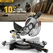 New WORX 20V, 7-1/4 Inch Sliding Compound Miter Saw Holds Down Work Piece On Both Sides Of Blade