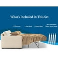thumbnail image 3 of 300 Thread Count 100% Egyptian Cotton Sleeper Sofa Bed Sheet Set Solid Twin Size (36" x 72" x 5") with 4 -PCS Fitted Straps Color Taupe, 3 of 6
