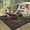 Black Brown-8'x10', variant on Reversible Waterproof Outdoor Rug Large Plastic Straw Mat, Vintage Woven Area Carpet with Carry Bag for Patio RV Camping