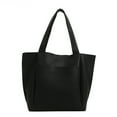 thumbnail image 2 of Becaristey Scratch-proof Handbags With Fine Stitching Wide Application Daily PU Bag Large Capacity Tote Bags black, 2 of 6