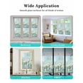 thumbnail image 6 of Window Privacy Film Spring Floral Stained Glass Window Film Decorative Sun Block Window Cover Watercolor Summer Flowers Teal White Window Clings Static Adhesive Sticker for Bathroom 23.6"x59", 6 of 6