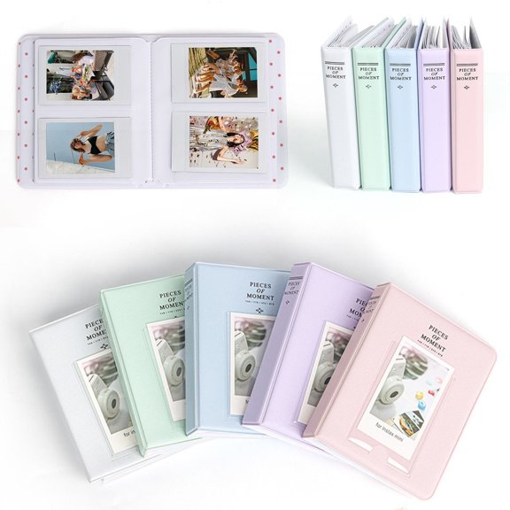 1 Small Photo Album Small Album Mini Album 64 Pockets Pvc Photo Album Home Textile Storage