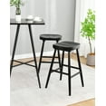 thumbnail image 6 of Duhome Bar Stools 26" Wooden Counter Stools Saddle Stool Chair with Footrest for Kitchen Counter,Breakfast Bar,Pub,Bistro,Black, 6 of 8