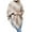 Taupe, variant on Women Autumn Winter Ombre Stripe Faux Fur Soft Poncho Cape Ultra Warm Wrap for Autumn Winter Season (Grey)