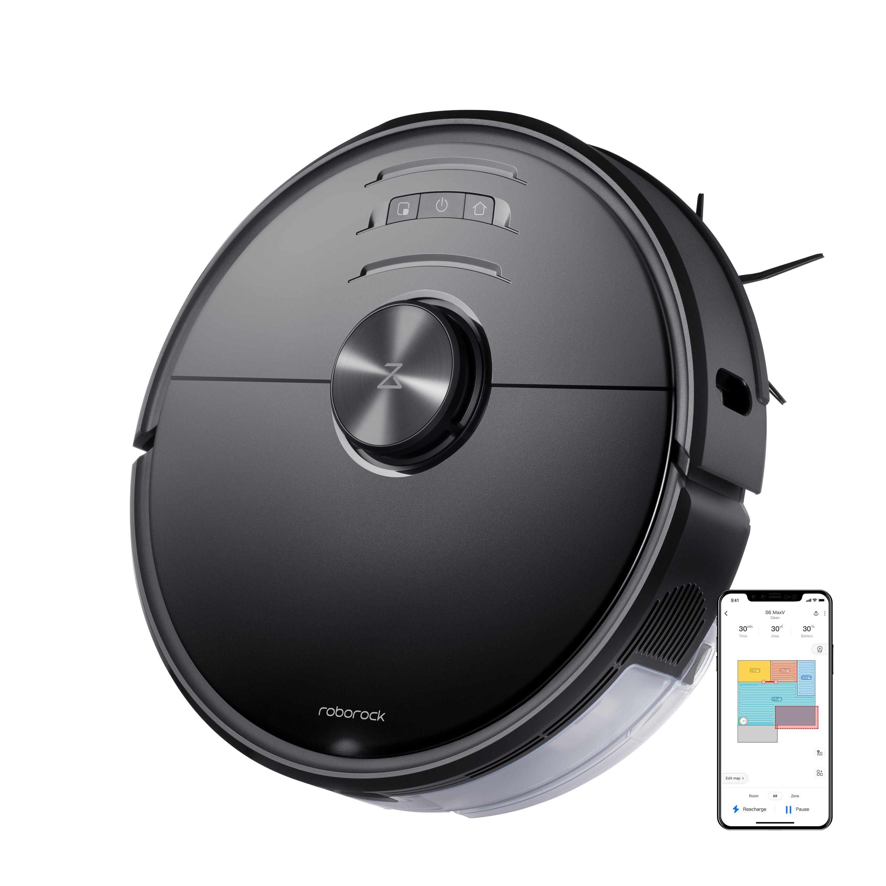 Restored Roborock® S6 MaxV Robot Vacuum Cleaner with Reactive AI 