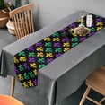 thumbnail image 4 of GZHJMY Mardi Gras Party Table Runner Seasonal Mardi Gras Table Cloth Runner for Kitchen Dining Table Wedding Party Holiday Coffee Dining Home Decor 13 x 90 Inches, 4 of 7