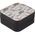 thumbnail image 3 of GZHJMY Leather Jewelry Box Cartoon Bear Trees Portable Mini Jewelry Storage Bag for Travel, Small Ring Case Earrings Organizer Necklaces Box for Women Girls, 3 of 7