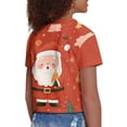 thumbnail image 5 of Uourmeti Christmas Snowman Tree Athletic Short Sleeve T-Shirt Kids Summer Cute Short Crew Neck Pullover Casual Soft Crop Top for Girls 5-14Y, 5 of 6