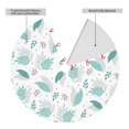 thumbnail image 2 of Yiaed Leaf Print Green Print Christmas Tree Skirt , Tree SkirtsTree Mat for Christmas Winter Holiday Indoor Decorations-30", 2 of 7