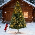 thumbnail image 2 of 9FT Classic Pencil Christmas Tree is an 60-inch classic pencil-shaped Christmas tree suitable for both Halloween and Christmas. It features dense branches for realistic Christmas decorations, 2 of 10