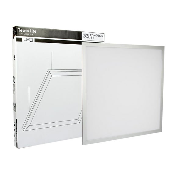 Panel LED 2x2 Suspendido Tecnolite Empotrable 40 W Luz Día negro