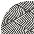 thumbnail image 5 of SAFAVIEH Micro-Loop Horatio Diamond Trellis Wool Area Rug, Charcoal/Ivory, 5' x 5' Round, 5 of 7