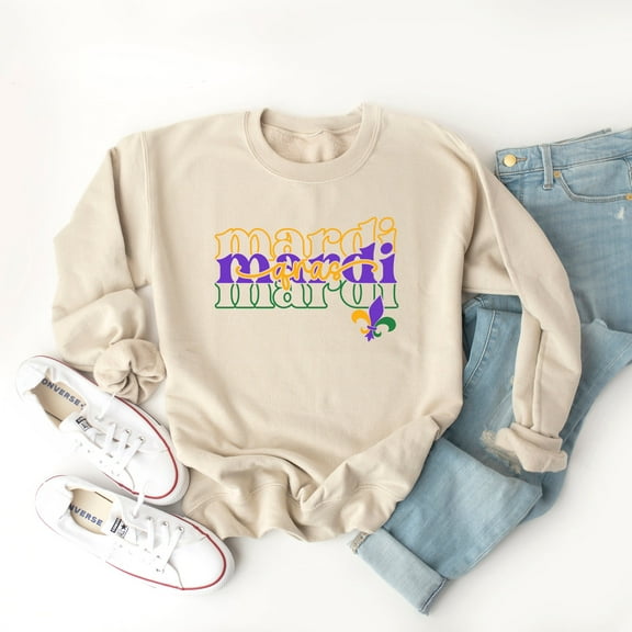 Mardi Stacked Cursive | Sweatshirt
