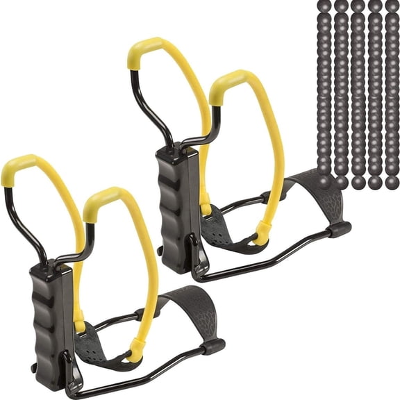 Slingshots 2pcs Yellow/Black, 8 Inch Slingshot
