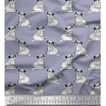thumbnail image 1 of Soimoi Poly Georgette Fabric Pug Dog Print Fabric by The Yard 42 Inch Wide, 1 of 3
