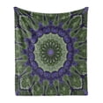 thumbnail image 1 of Purple Mandala Soft Flannel Fleece Throw Blanket, Print with Petals and Leaves in Round Form Mandala Design, Cozy Plush for Indoor and Outdoor Use, 60" x 80", Multicolor, by Ambesonne, 1 of 6