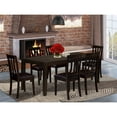 thumbnail image 3 of East West Furniture LYAN7-CAP-LC 7 Piece Dining Room Table Set-Dining Table With Leaf and 6 Dining Chairs, 3 of 5