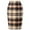 Brown A9, variant on qolati Skirts for Women 2024 Trendy High Waist Plaid Skirt Elegant Bodycon Pencil Wool Mini Skirts