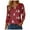 Z1-Brick Red, variant on larppty Women 3/4 Sleeve Button Up Christmas Shirt Oversized Casual Dressy Henley Neck Tunic Tops Comfy Soft Lightweight Blouse (Dark Green, S)