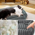 thumbnail image 2 of Cama para perros, bonita, lavable, ortopédica, peluda, de pana, gris, 2 of 6