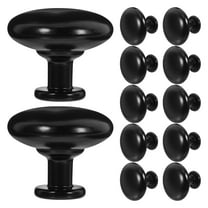 WHAMVOX 12 Pcs Bathroom Farmhouse Knobs Cabinet Door Hardware Black