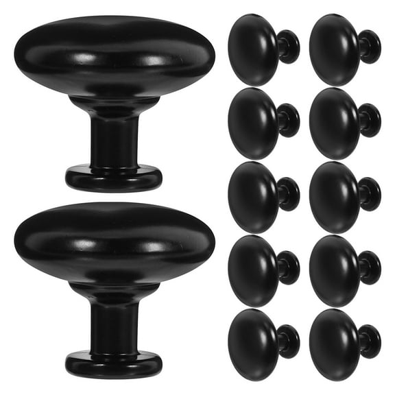 WHAMVOX  12 Pcs Bathroom Farmhouse Knobs Cabinet Door Hardware Black