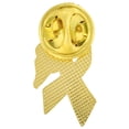 thumbnail image 3 of PinMart's Down Syndrome Awareness Ribbon Gold Angel Enamel Lapel Pin, 3 of 3