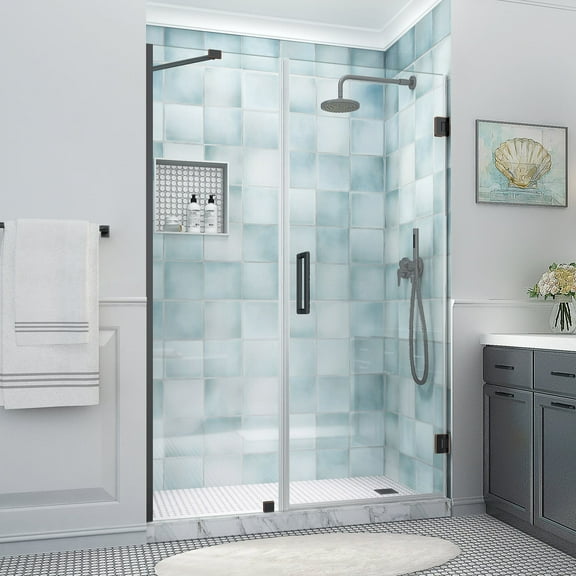 Aston Sdr965ez-563280 Belmore Xl 80" High X 56" Wide Hinged Frameless Shower Door - Bronze