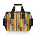 thumbnail image 7 of FORMRS Insulated Cooler Bag 24 Cans Capacity Soft Leakproof Lunch Box with Side Pockets, Retro Abstract Pattern, 7 of 7