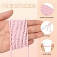 thumbnail image 3 of Uxcell Twisted Cord Trim, 3mm/11 Yard Trim Cord Rope 3-Ply Polyester Silk Twine Braided Rope Twist Ties Cords Silk Rope for Home Decor Graduation Honor Cord DIY Craft, Light Pink, 3 of 6