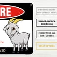thumbnail image 3 of Beware of Goat Sign Decor - 8 x 12 Inches - Aluminum - Goat Gifts for Goat Lovers - Goats Supplies Shelter Toy Stuff, 3 of 3
