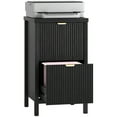 thumbnail image 1 of HOMCOM 2 Drawer File Cabinet, Filing Cabinet Fits Letter/A4 Size, Black, 1 of 10