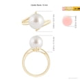 thumbnail image 5 of ANGARA Solitaire South Sea Cultured Pearl Bypass Split Shank Ring in 14K Yellow Gold for Women | June Birthstone, Birthday, Anniversary, Jewelry Gift for Women | Pearl Ring, 5 of 9
