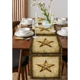 thumbnail image 4 of Texas Star Country Table Runner Cotton Linen 120 Inch Holiday Dresser Scarves, Western Stars Retro Tablerunner for Kitchen Coffee Dining Bedroom Home Living Room Dinner Scarf Décor 13''x120'', 4 of 9
