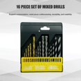 thumbnail image 3 of 16pcs Multi Drill Bit Set Point Steel Bits All In A Tray Case Coated Drill Bit Set Ideal Drilling In Wood Cast Iron, 3 of 4