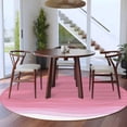thumbnail image 3 of Round Rugs 5Ft, Ombre Waves Round Area Rug Washable Indoor Throw Carpet, Abstract Art Gradient Pink Modern Soft Non Slip Circle Rug for Cabinet Bathroom Home Decor Aesthetic, 3 of 8