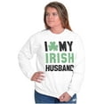 thumbnail image 3 of St Patricks I Love My Irish Husband Women Crewneck Sweatshirt Brisco Brands L, 3 of 6