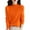 Orange, variant on ZhenYing Sweaters for Women, Women's Semi Turtleneck Sweater Long Sleeve Solid Color Pullover with A Base Shirt Autumn and Winter Warm Loose Sweater, Red