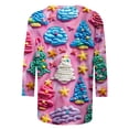 thumbnail image 4 of Bcresic Plus Size Ugly Christmas Tshirts for Womens Cute 3D Santa Printed Shirts Trendy 3/4 Sleeve Tops Casual Crewneck Tunic Xmas Holiday Basic Tee Funny Christmas Graphic T-Shirts,#04_Gray,Large, 4 of 5