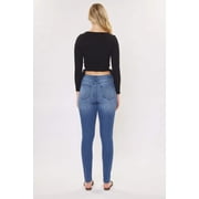 Kancan - Womens High Rise Curvy Button Fly Super Skinny Jeans - KC7114